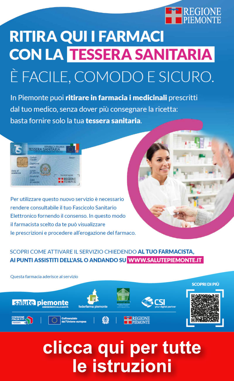 ritiro farmaci con tessera sanitaria